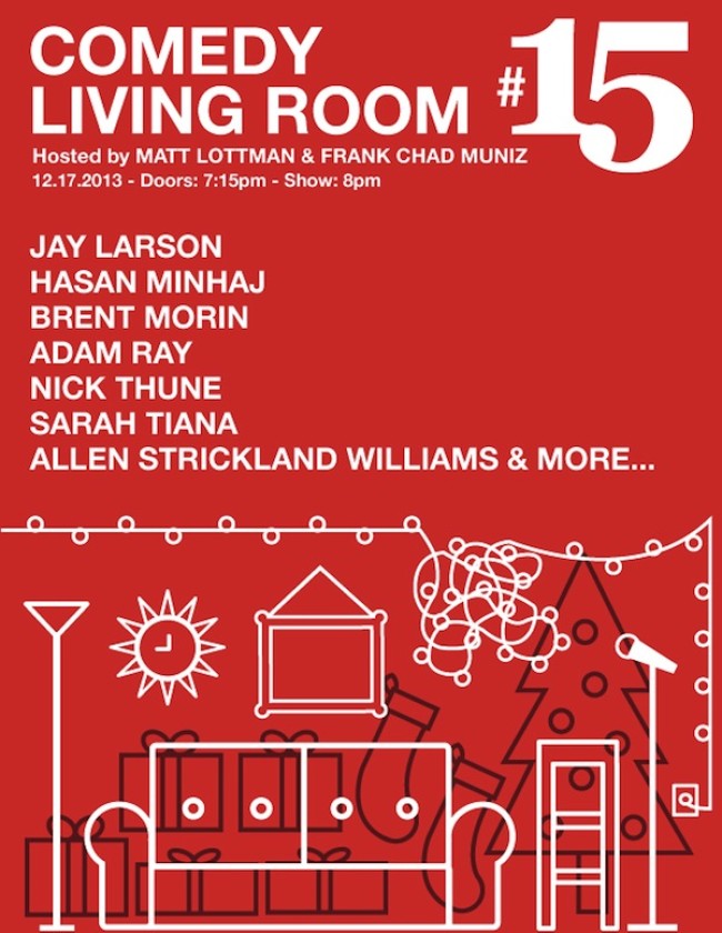 Quick Dish: Don’t Forget Comedy Living Room #15 on Laffster TOMORROW