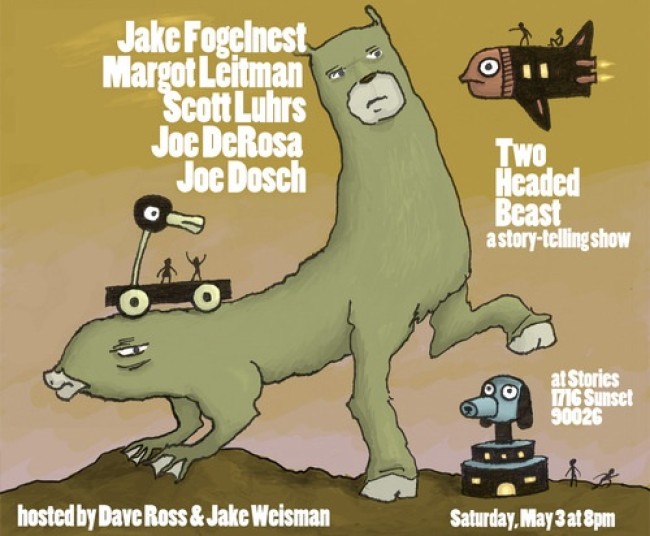 Quick Dish: Don’t Miss “The Two-Headed Beast” Storytelling Show This Saturday 5/3!