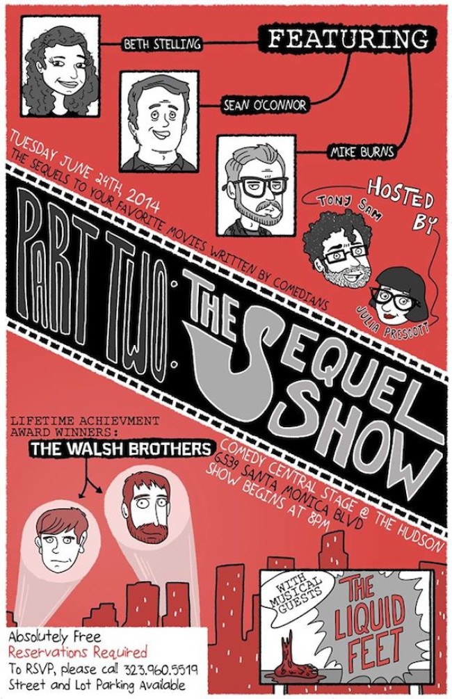 Quick Dish: THE SEQUEL SHOW Comes to The Comedy Central Stage Tuesday June 24