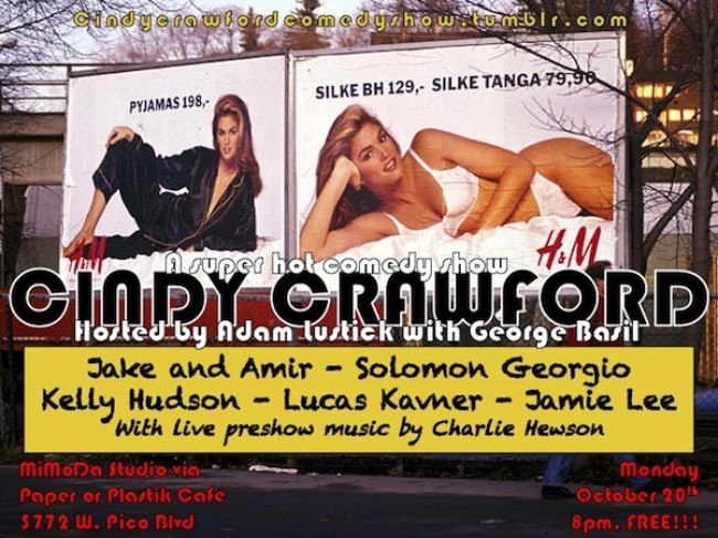 Quick Dish: See CINDY CRAWFORD Show Monday, October 20th