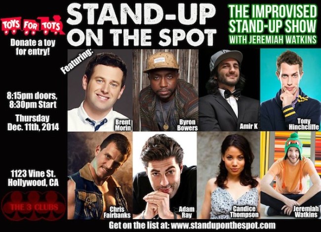 Quick Dish: Be A Part of Stand-Up on the Spot’s Toys for Tots Event Thursday 12.11