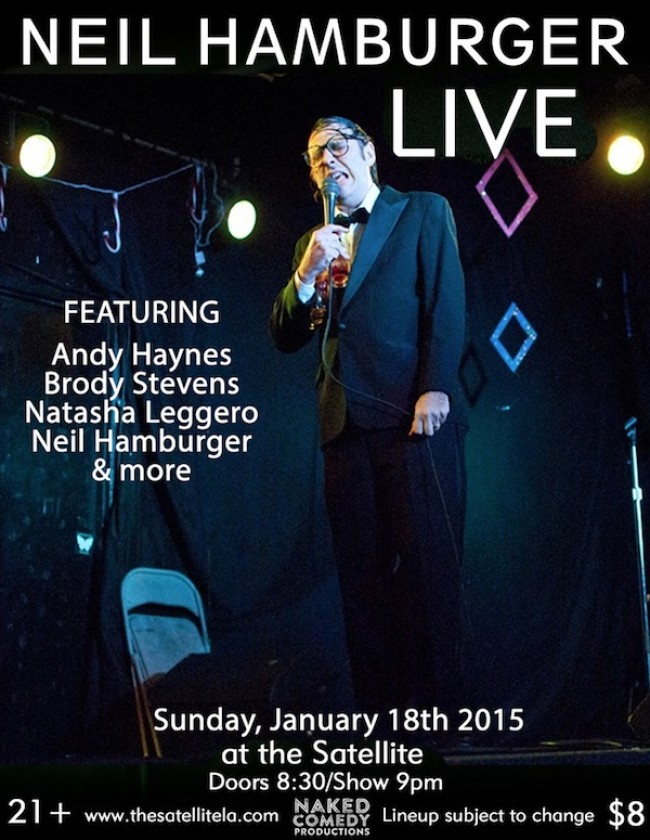 Quick Dish: LIVE ENTERTAINMENT with Neil Hamburger 1.18 at The Satellite