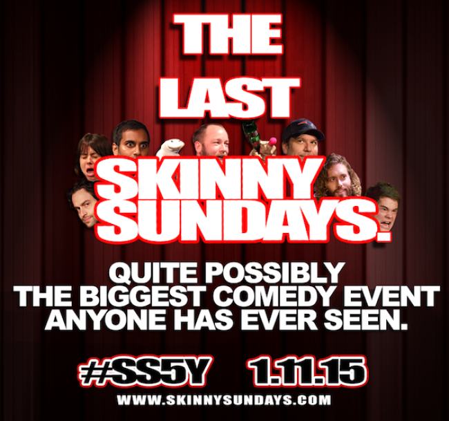 Quick Dish: SKINNY SUNDAYS Bids The World Adieu 1.11.15 at The Improv