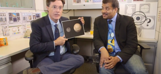Video Licks: Stephen Colbert Talks to Neil deGrasse Tyson About Pluto