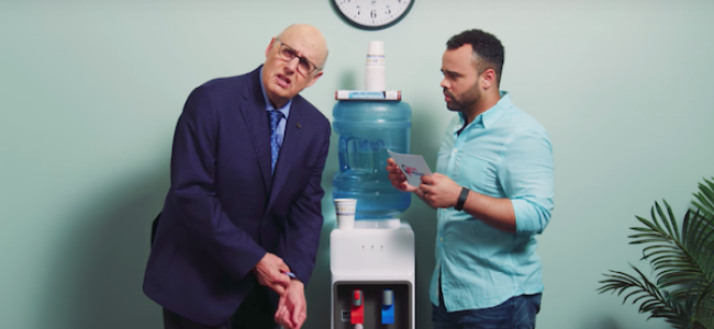 Video Licks: JEFFREY TAMBOR Answers Some Questions at The Water Cooler with His “BIGGEST FAN”