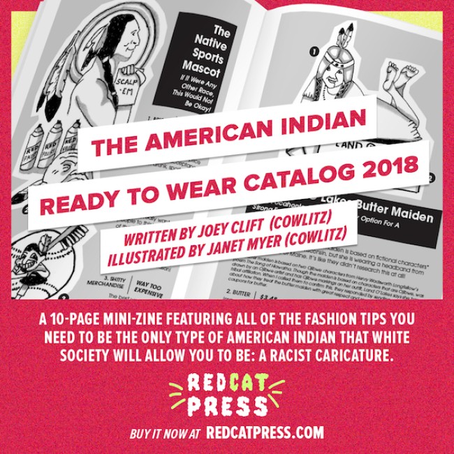 Tasty News: Pick Up JOEY CLIFT’S “American Indian Ready To Wear Catalog 2018” Satire Zine
