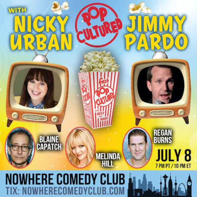 Quick Dish Quarantine: POP CULTURED Movie-Themed Game Show THIS Thursday 7.8 on Nowhere Comedy Club
