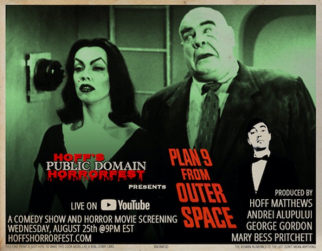 Quick Dish NY: HOFF’S PUBLIC DOMAIN HORRORFEST Screens Ed Woods’ Cult Classic “Plan 9 From Outer Space” 8.25