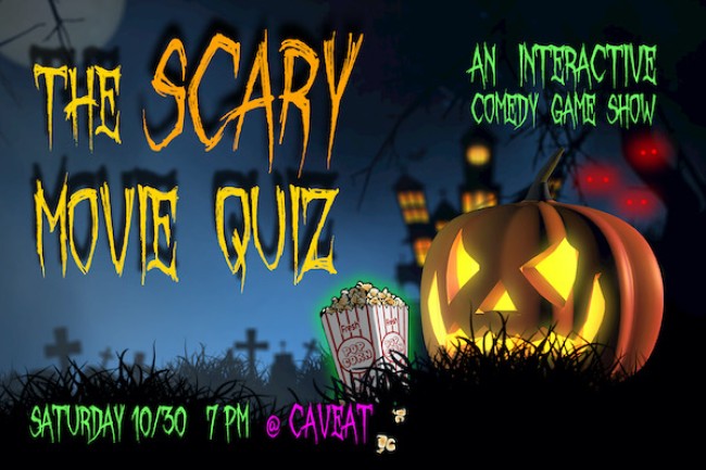 Quick Dish NY: THE SCARY MOVIE QUIZ 10.30 at Caveat Hosted by Chris Mann-Nelson & Billy The Puppet