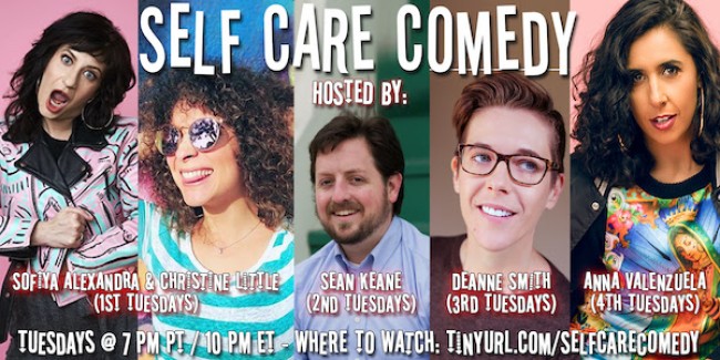 Quick Dish Quarantine: SELF CARE COMEDY Tonight on Zoom Hosted by DeAnne Smith