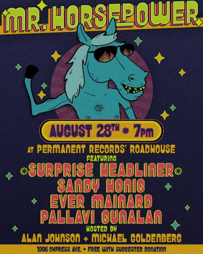 Quick Dish LA: MR. HORSEPOWER with SURPRISE HEADLINER This Sunday at Permanent Records