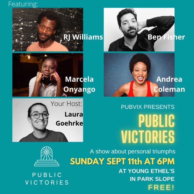 Quick Dish NY: PUBLIC VICTORIES Storytelling Show 9.11 at Young Ethels