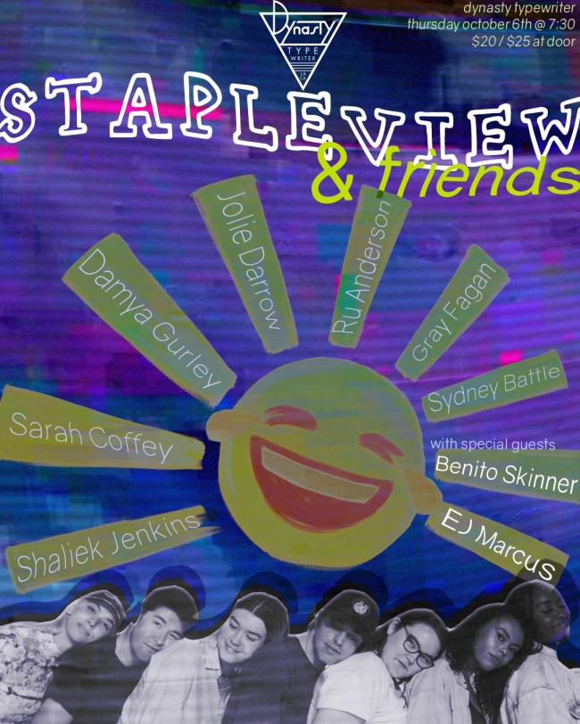 Quick Dish LA: STAPLEVIEW & FRIENDS ft. Benito Skinner & EJ Marcus Tomorrow at Dynasty Typewriter