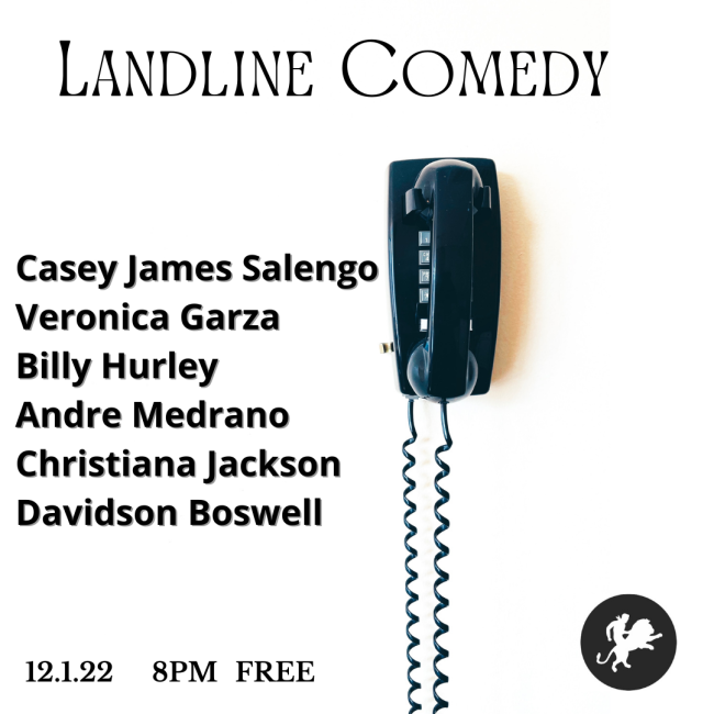 Quick Dish NY: LANDLINE COMEDY Tomorrow 12.1 at Wild East Brewing