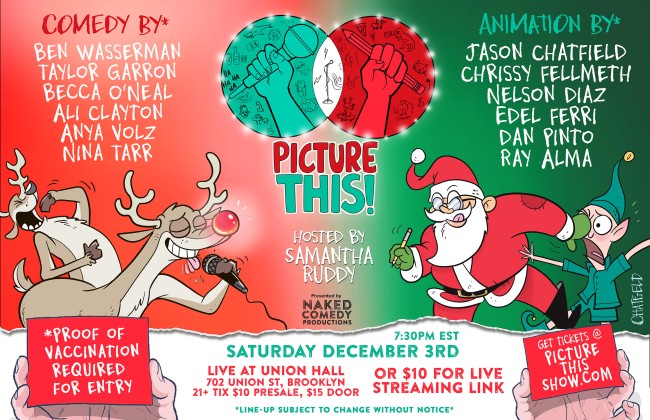 Quick Dish NY: Last Live Animated PICTURE THIS! of 2022 This Saturday 12.3 at Union Hall