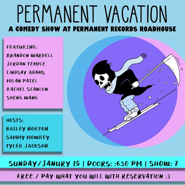 Quick Dish LA: PERMANENT VACATION Show 1.15 at Permanent Records Roadhouse