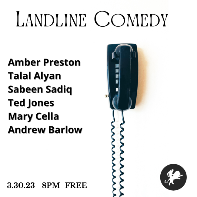 Quick Dish NY: LANDLINE COMEDY Tomorrow 3.30 at Wild East Brewing