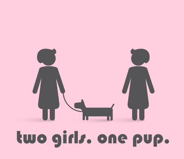 2 Girls 1 Pup