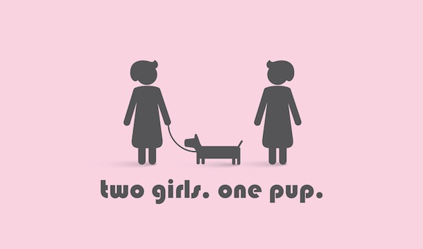 2 Girls 1 Pup